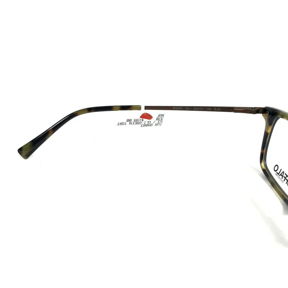 Buffalo by David Bitton Eyeglasses Frames BM003 OLI Green Tortoise 53-17-145